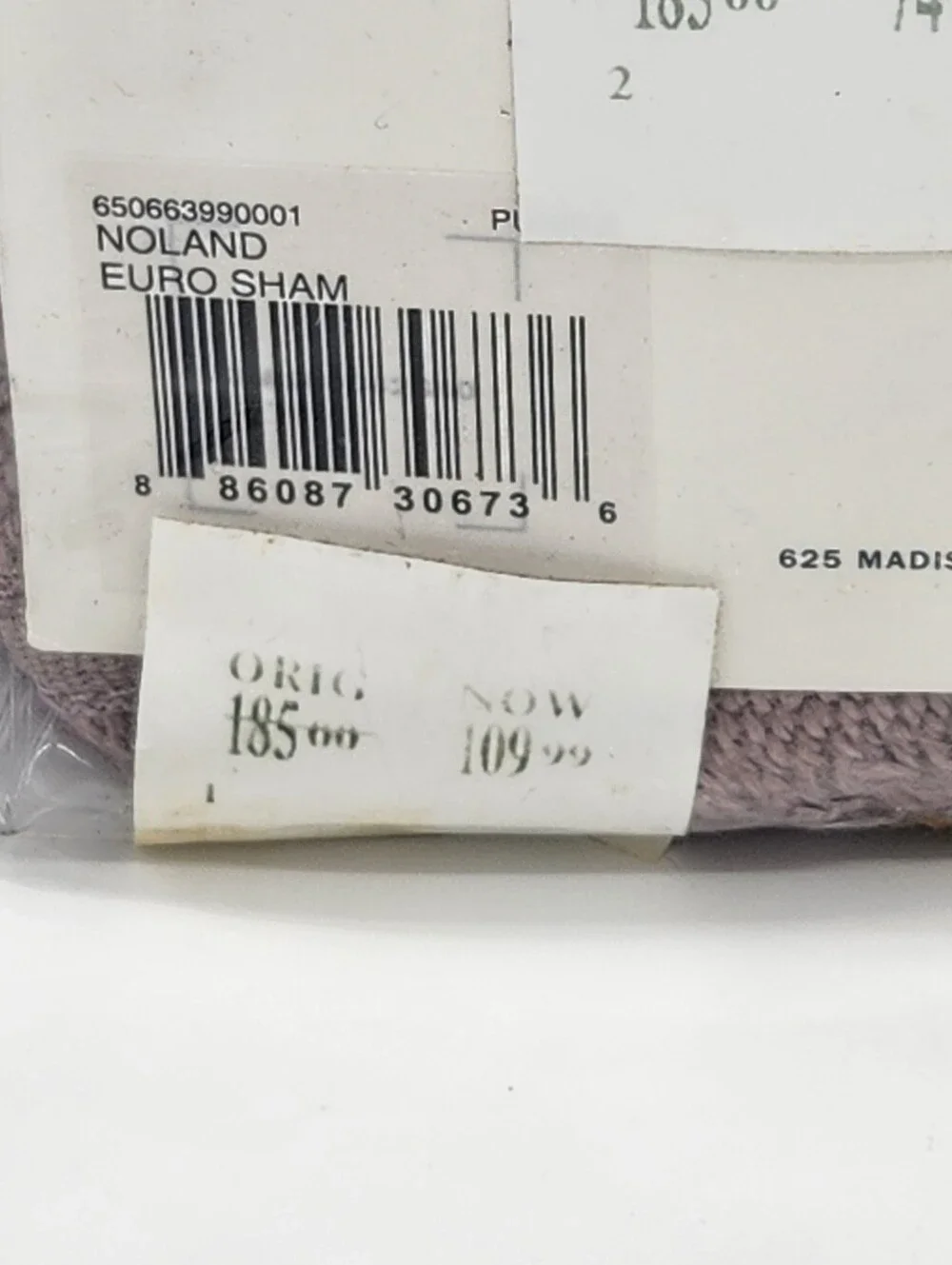 Ralph Lauren Noland Euro Sham 100% Linen Mauve Purple 26x26 NWP